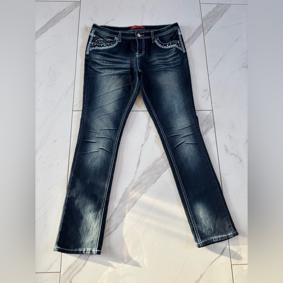 Seven7 Denim - Seven7 Women's Dark Blue Straight Leg Jeans